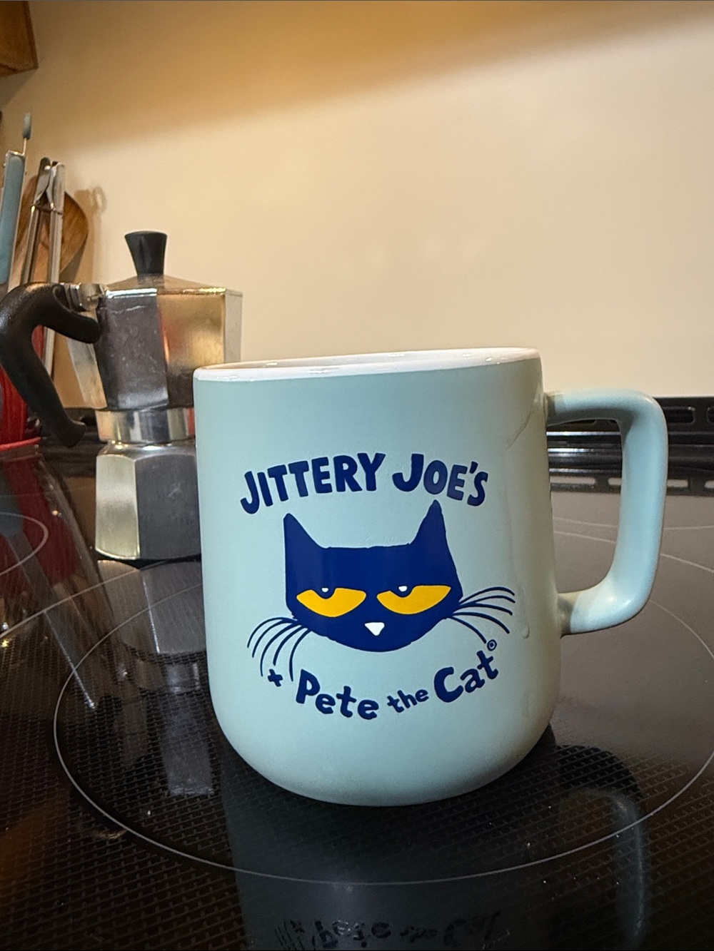 Pete the Cat Light Blue Ceramic Coffee Mug by Jittery Joe's